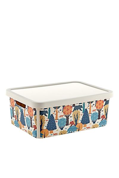 Smartware 12 lt Capacity Stafi Patterned Multi-Purpose Box