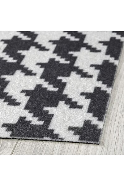 IKEA Tomtratt Paspas 40x60 cm Siyah Beyaz Kaymaz Kaydırmaz Tabanlı Kapı Önü Paspası