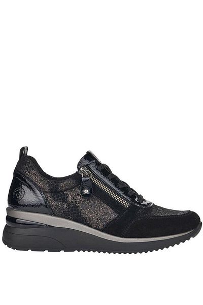 Remonte Black Flats Womens Shoes