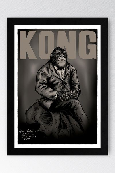 Saturn Pictură înrămată King Kong Skull Island - Pictură poster film Skull Island