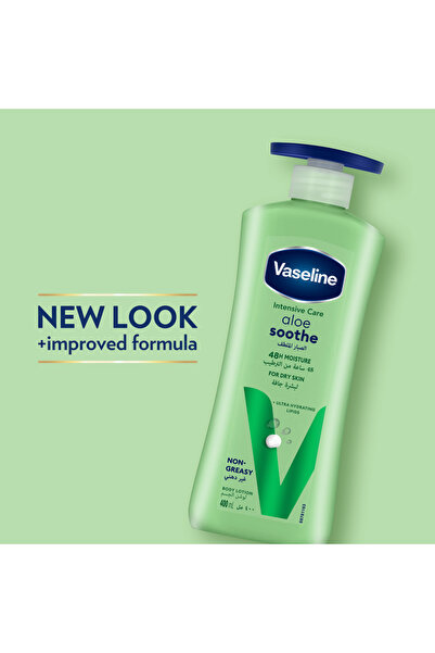 Vaseline Intensive Care Body Lotion for Dry Skin, Aloe Soothe, Fast-Absorbing, 725ml