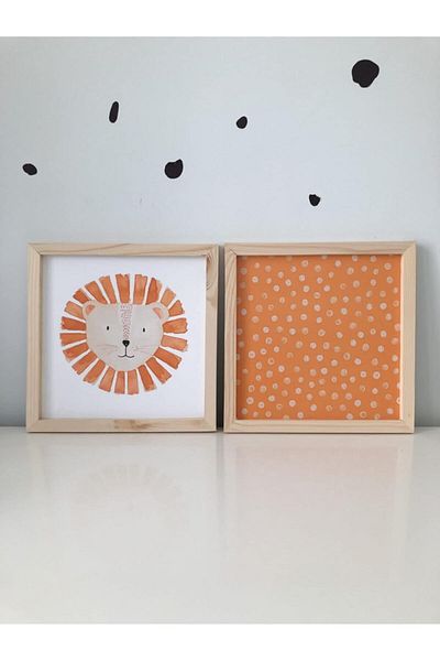 STOREMAX Mu-Artshop Children's Room Lion Themed Framed Set Single Size Hdynkpkpy-00053 Tnca 871301