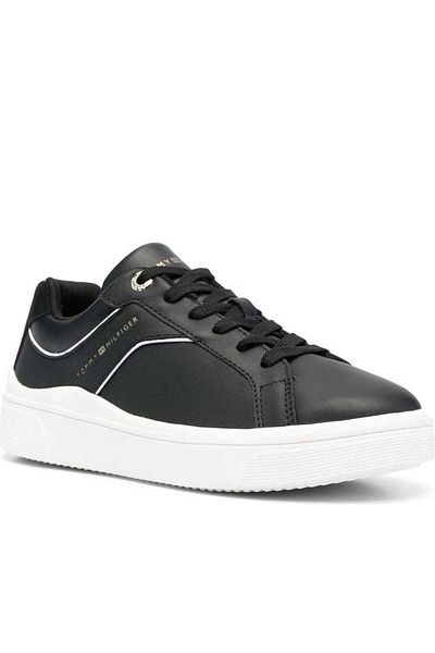 Tommy Hilfiger Black Trainers Womens Shoes