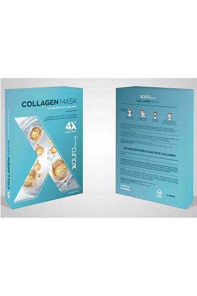 xaura Anti-Aging, First Use Collagen Mask for Cotton Skin 4 Pieces