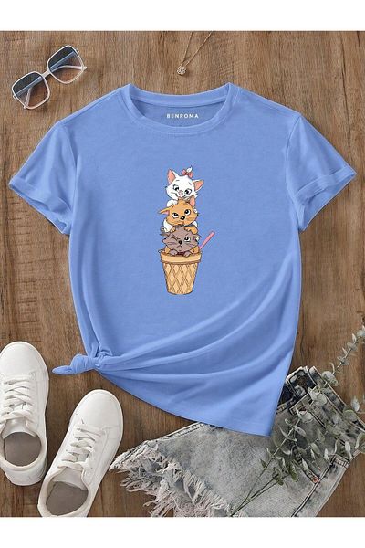 BENROMA 1 tricou este un cadou pentru achiziții de 6 și mai sus în coș - tricou pentru copii imprimat cu personaje de desene animate