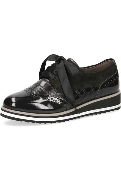 Caprice Black Flats Womens Shoes