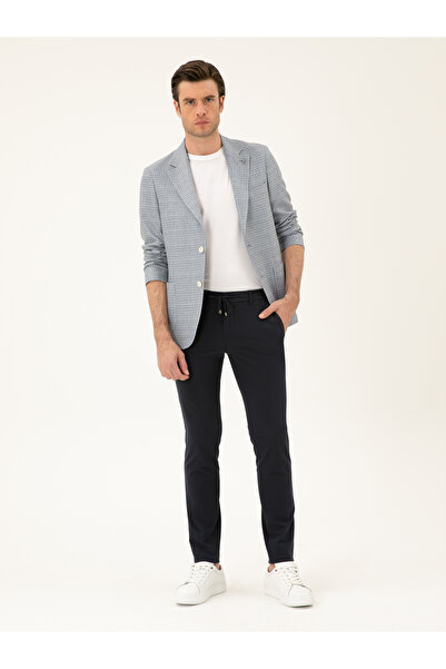 Cacharel Siyah Slim Fit Keten Karışımlı Ceket 50294201-VR036