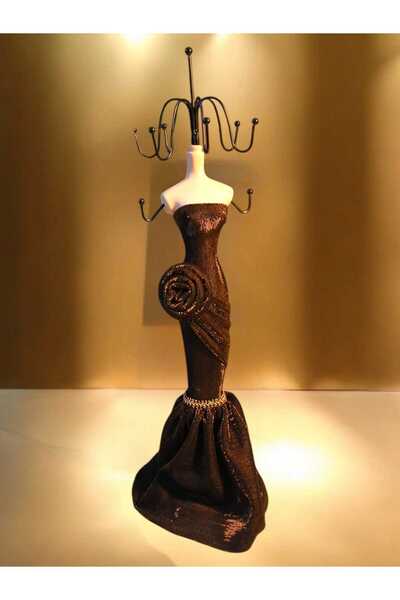 Yenigeldi Karışık Renk (38 CM) Moda Heykel Şeklinde Takı Standı, Takılık, Küp...