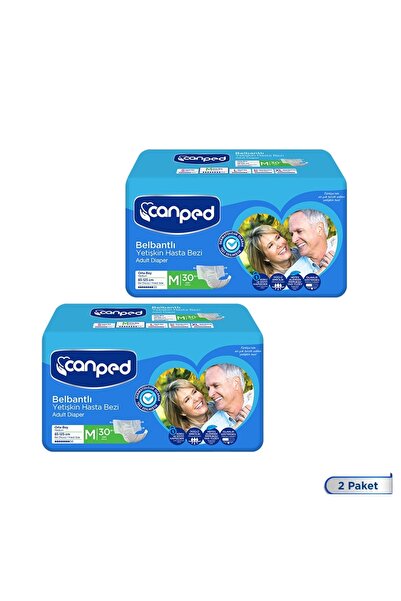 Canped Belbantlı Hasta Bezi Orta Boy Medium 60 Adet