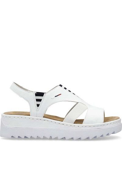 Rieker White Sandals Womens Shoes