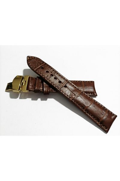 FADO &Herture Watch & Fit Butterfly Clasp 22 mm Coffee Cord (182) Gold Clasp