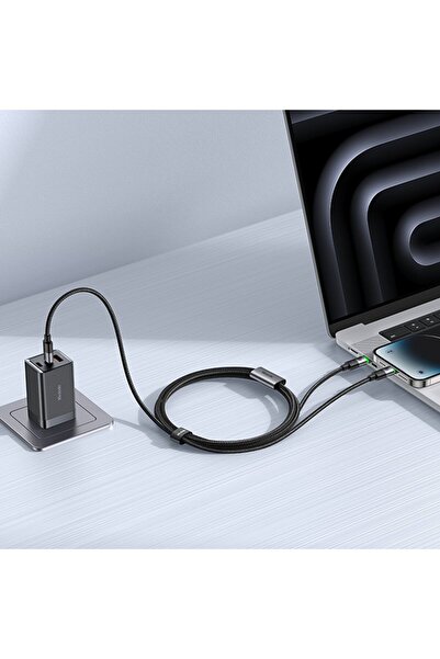 Mcdodo CA-6700 2in1 100W TypeC- iPhone Şarj Kablo 1.5M-Siyah