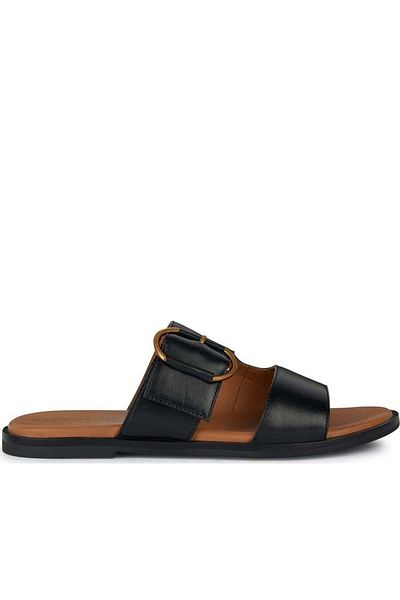 Geox Black Sandals Womens Shoes