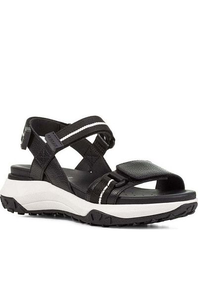 Geox Black Sandals Womens Shoes