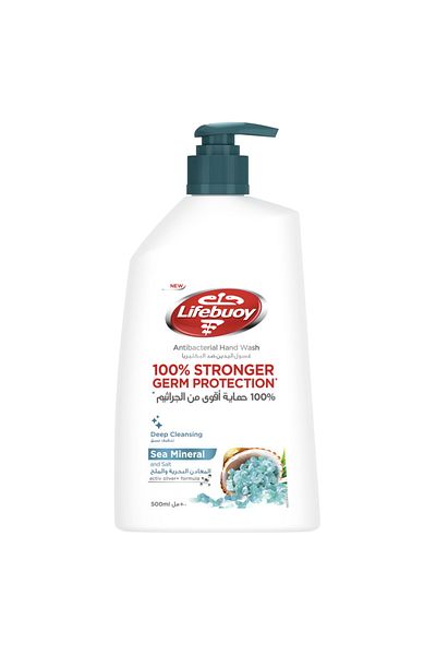 LİFEBUOY Lifebuoy Antibacterial Hand Wash, Sea Mineral, for 100% stronger germ protection, 500ml