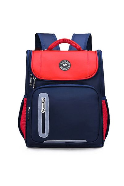 Eazy Kids Ergonomic School Bag - Red blue