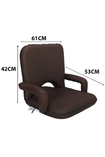 Cady One Camping & Hiking Armchair with Sponge Padded Armrest and Adjustable Back (Colors May Vary)
