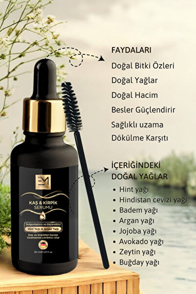 AMANOS BEAUTY Kaş ve Kirpik Serumu - Doğal Bitki Özlü Premium Seri, Hızlı ve Sağlıklı Uzama Etkili