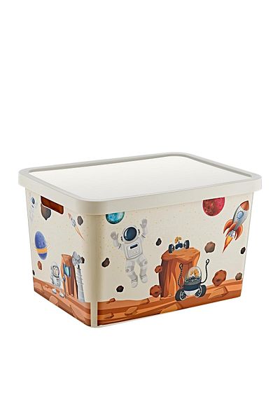 Smartware Stafi Patterned Multi-Purpose Box with Lid 18 LT