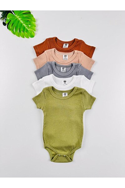 EFU BABY 5 قطع من القمصان القصيرة القابلة للتمدد بأكمام قصيرة