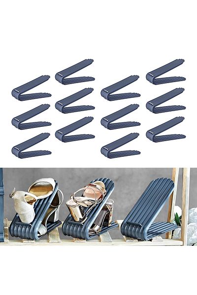 Smartware Set of 12 Adjustable Clamp Shoe Ramp