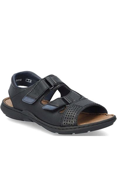 Rieker Sandale negre Pantofi pentru bărbați