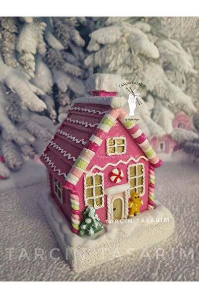 TARÇIN TASARIM El Yapımı,Pembe Şeker Ev Tütsülük,Tütsü,Sunum(TÜTSÜ DAHİL DEĞİLDİR)Dekor,Biblo,Konik Tütsü(HANDMADE)