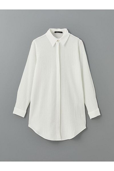 LC Waikiki Textured Seersucker Women's Shirt Tunic