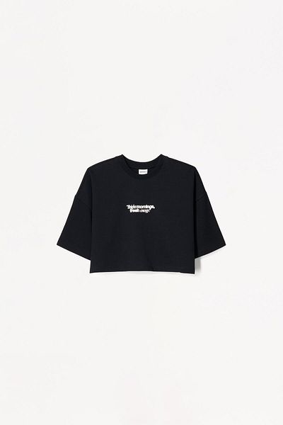 Bershka Printed short sleeve sweater
