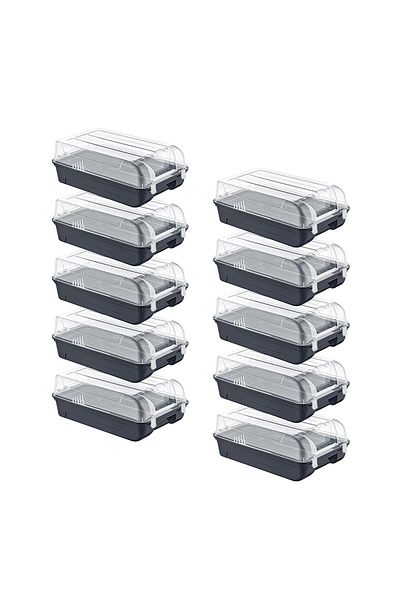 Smartware Σετ 10 Ανδρικό Κουτί παπουτσιών Anthracite