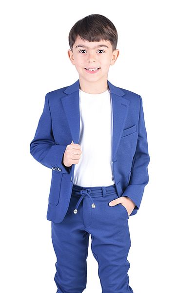 ceocuk Pantaloni Jogger cu șireturi Costum pentru copii Indigo