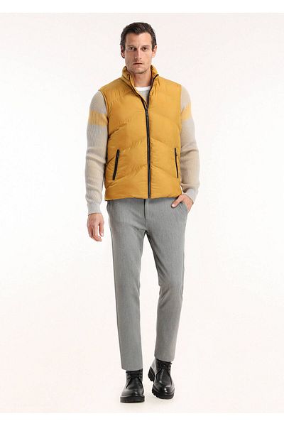 Ramsey Yellow Weaving Puffer Vest