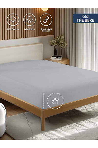 TheBerb 100% Cotton |   Lakost Knitted Elastic Sheet |   Single/Double Fitted Sheet