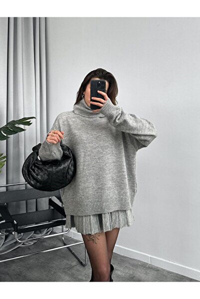 Paw Garage Γυναικείο Σετ Πουλόβερ με ζιβάγκο και Μίνι Φούστα Nomi Yumoş