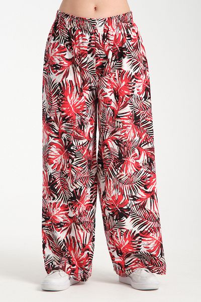 Rodi Hwai Patterned Women's Viscose Trousers - Draped, Model 1066