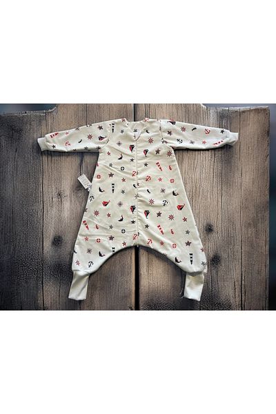 Enhitbaby Double Layer Flannel, Long Sleeve Sleeping Bag, Sailor Pattern