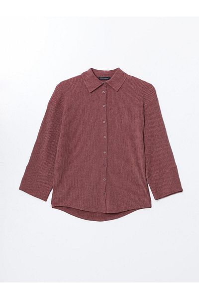 LC Waikiki Γυναικείο πουκάμισο LCW Modest Textured Oversize