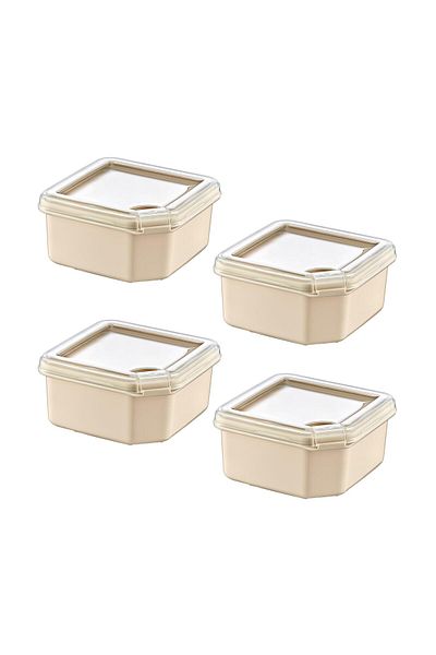 Smartware Latte 350 ml 4-Piece Q-Box Storage Set