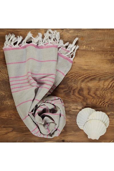 Sarev Πετσέτα θαλάσσης Rufus Pink Cotton Linen 90*160 cm