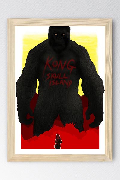 Saturn Επιτραπέζιο ζωγραφικής με κορνίζα Kong Skull Island - Ζωγραφική αφίσας ταινίας Skull Island