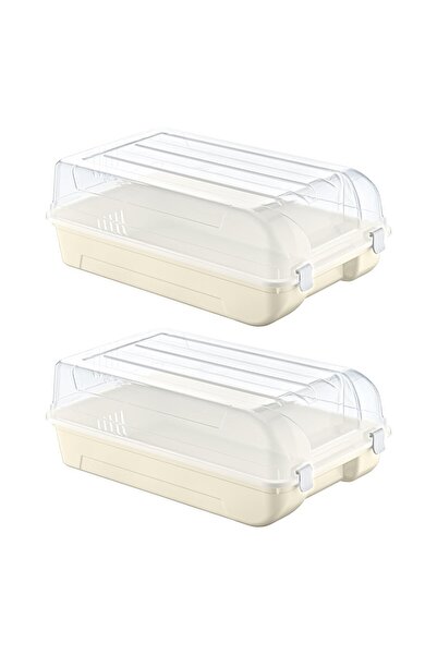 Smartware Комплект от 2 мъжки кутии за обувки в цвят лате