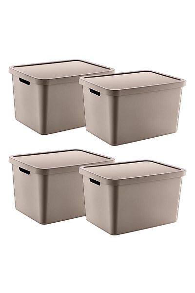 Smartware Terra 18 Lt - Set of 4 Stafi Multi-Purpose Box with Lid