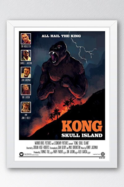 Saturn Επιτραπέζιο ζωγραφικής με κορνίζα Kong Skull Island - Ζωγραφική αφίσας ταινίας Skull Island