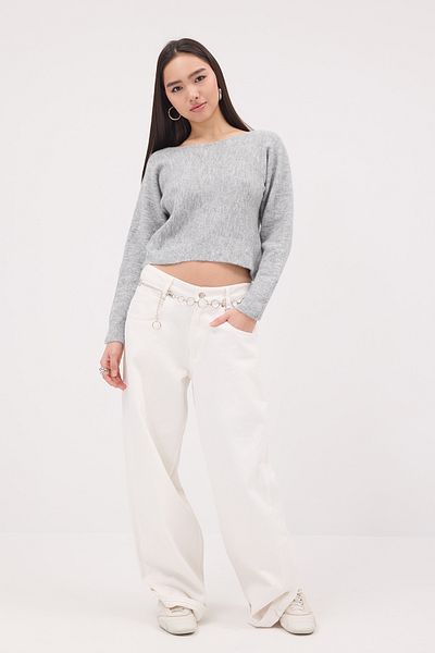 Addax Boat Neck Long Sleeve Knitwear Sweater K3444