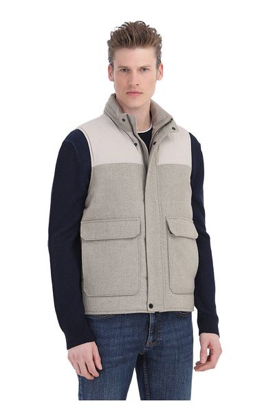 Ramsey Beige Web-Pufferweste