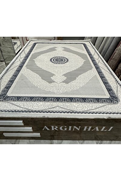 bahar premıum Yün Halı Gri Lacivert Koyu Desen ARGIN HALI