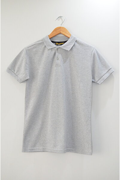 Polo Yaka T-shirt Gri Renk Erkek Tişört