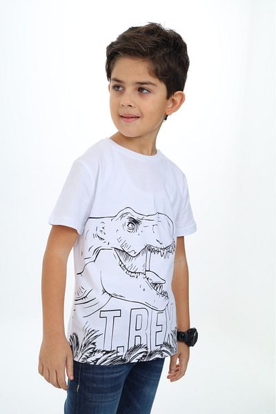 Toontoy Boys' Trex Printed T-Shirt