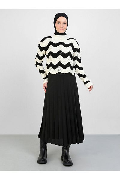 Por La Cara Knitwear Tunic - Bone Detailed - Por La Cara