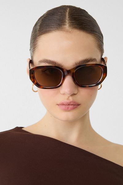 Stradivarius Geometric resin sunglasses